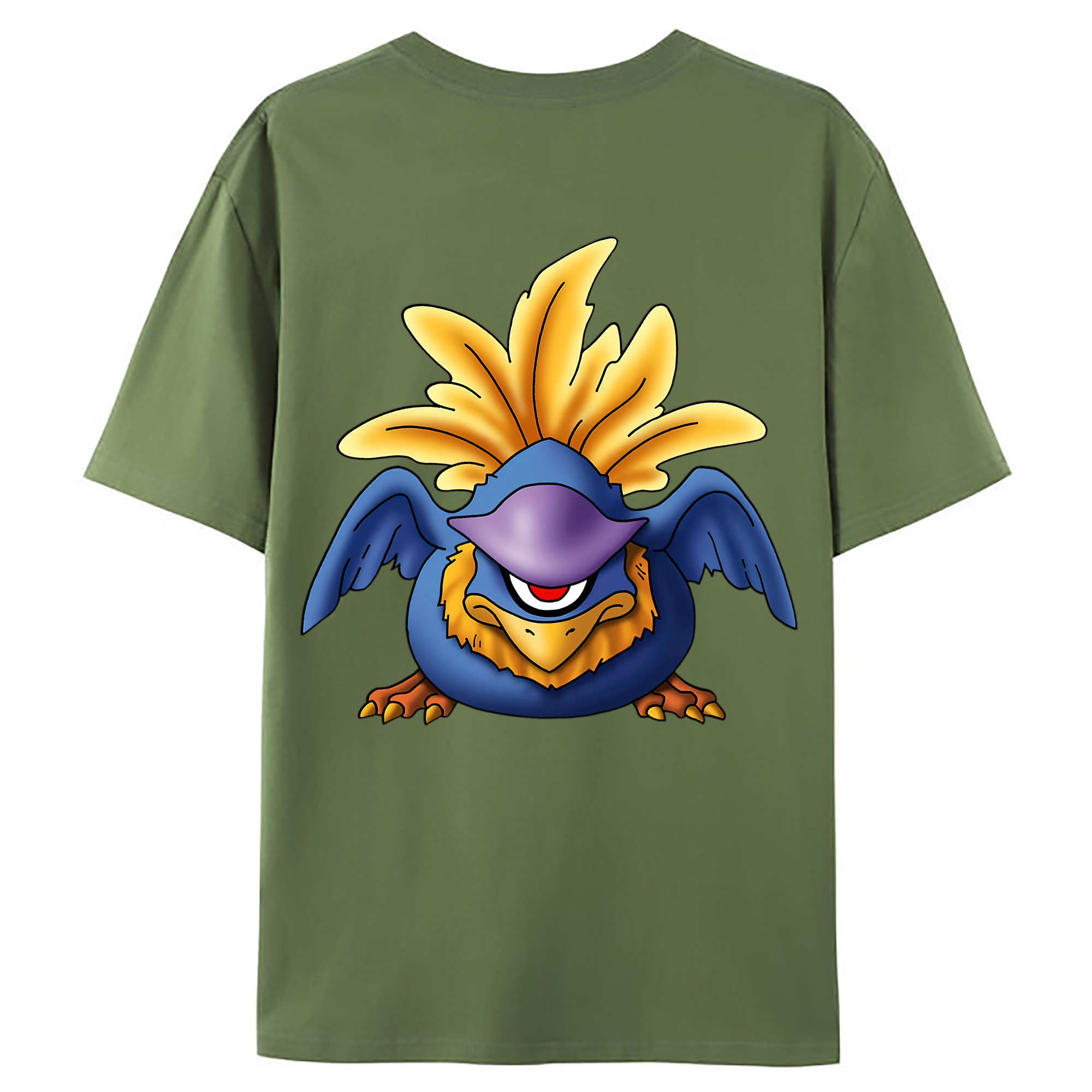 （画像用） ドラゴンクエスト Doragon Kuesuto Dragon Quest 綿100％ メンズ半袖Tシャツ（バックプリント） 通気性